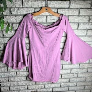 Susana Monaco Bell Sleeve Off Shoulder Dress